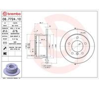 BREMBO Brake Disc Solid Rear Axle Braking Fits Mercedes-Benz G-Class VW LT