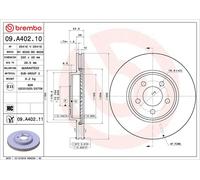 BREMBO 09.A402.11 Brake disc