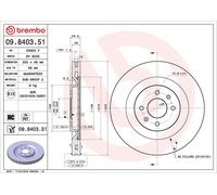 BREMBO Brake Disc Vented Front Axle Braking Fits Citroën DS3 DS DS3 Peugeot 208