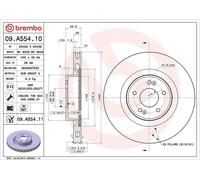 X2 PCS 09.A554.11 BRAKE DISC BREMBO