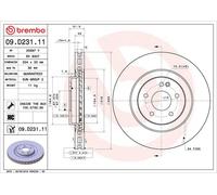 BREMBO Brake Disc Vented Front Axle Braking Fits Mercedes-Benz SL 09.D231.11
