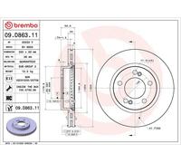 BREMBO 09.D863.11 Brake disc