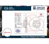 BREMBO Brake Disc Vented Front Axle Braking For BMW 5 Series 6 Series 09.C393.13