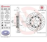 BREMBO Brake Disc Vented Front Axle Braking For Mercedes-Benz CLK SLK 09.9254.33