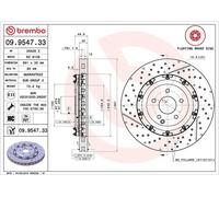BREMBO 09.9547.33 Brake disc