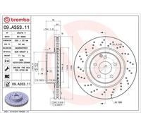 BREMBO Brake Disc Vented Front Axle Braking For Mercedes-Benz S-Class 09.A353.11