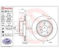 BREMBO 09.B313.11 Brake disc