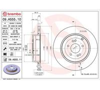 BREMBO Brake Disc Vented Rear Axle Braking Fits Hyundai Genesis 09.A555.11