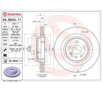 BREMBO Brake Disc Vented Rear Axle Braking Fits Mercedes-Benz S-Class 09.B842.11