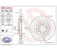 Brembo Rear Single Vented Brake Disc 09.7267.50 - Fits FERRARI