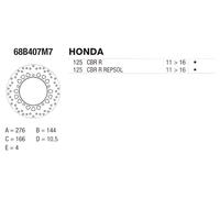 Brembo Brake discs certified to ECE R90 68B407M7 FRONT