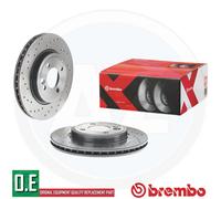 BREMBO BRAKE DISCS PAIR XTRA DRILLED FRONT AXLE 09.8655.1X