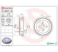 BREMBO BRAKE DRUM 14E27710 FOR TOYOTA