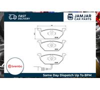 Brake pads P 85 072 BREMBO for SEAT VW SKODA AUDI