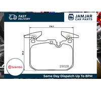 P06096 Front Brake Pad Set 4x Pads Prepared For Wear Indicator Braking By Brembo