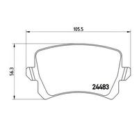 VW TIGUAN Brembo Brake Pads Rear 2007-