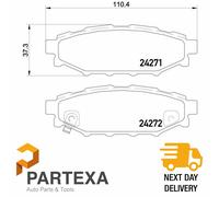 BREMBO P 78 020X Brake pad set