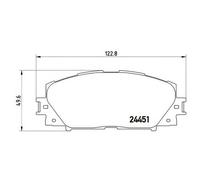 BREMBO Brake Pad Set Front 50mm Height Fits Lexus CT Toyota Prius Prius PHV