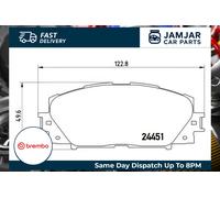Brembo Front Brake Pads P 83 106 for Lexus Toyota