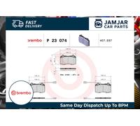 BREMBO P 23 074 Brake pad set