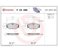 BREMBO P 23 066 Brake pad set