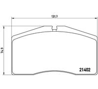 Brake Pad Set For Disc Brake Front Fits Audi 80 Porsche 911 928 BREMBO P65006