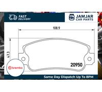 BREMBO P 23 021 Brake pad set