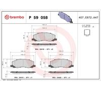 BREMBO P 59 058 Brake pad set