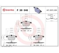 BREMBO P 59 046 Brake pad set