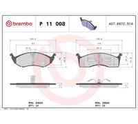 BRAKE PAD SET DISC BRAKE FOR CHRYSLER VISION NEON/II NEW/YORKER VOYAGER/GRAND