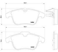 BREMBO Brake Pad Set Front Axle Braking Fits Citroën C5 Peugeot 407 508 508 SW