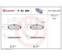 BREMBO P 23 084 Brake pad set