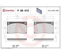 BREMBO Brake Pad Set Front Axle Braking Fits Daimler 2.8 - 5.3 Jaguar XJ Renault