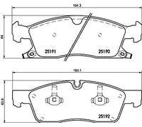 BREMBO P 37 015 Brake pad set