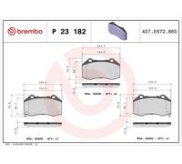 BREMBO P 23 182 Brake pad set