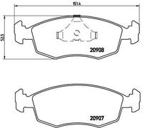 BREMBO P 24 019 Brake pad set
