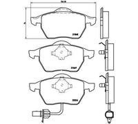 Brake pads P 85 060 BREMBO for VW FORD SEAT