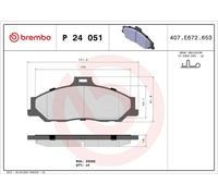 BREMBO Brake Pad Set Front Axle Braking Fits Ford Ranger Mazda B-Series BT-50