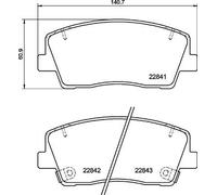 BREMBO Brake Pad Set Front Axle Braking Fits Genesis G70 Kia Stinger P30108