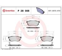 BREMBO Brake Pad Set Front Axle Braking Fits Honda Ballade Civic CRX Life