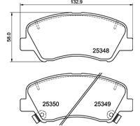 BREMBO Brake Pad Set Front Axle Braking Fits Hyundai Accent Bayon i20 Kia Rio