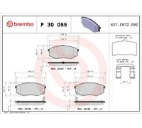 BREMBO P 30 055 Brake pad set