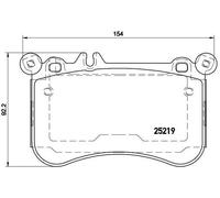 BREMBO P50098 Brake Pad Set For Disc Brake Front Brembo System For Mercedes-Benz