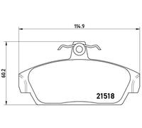 BREMBO Brake Pad Set Front Axle Braking Fits MG MG TF MGF Rover 100 100 / Metro
