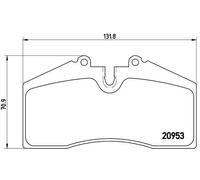 Brake Pads Set fits PORSCHE 959 2.8 86 to 91 959.50 Brembo 92835139304 Quality