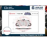 Brembo Prime Brake Pad Set P65043 Fits Porsche Front Axle - Free Shipping