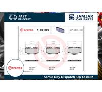 BREMBO P 83 009 Brake pad set