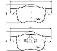 BREMBO P 86 020 Brake pad set