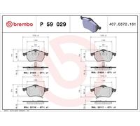 BREMBO P 59 029 Brake pad set