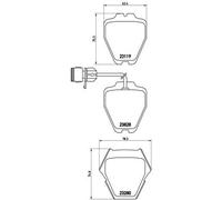BREMBO Brake Pad Set Front Axle With Anti-Squeak Plate Fits Audi A8 P85054
